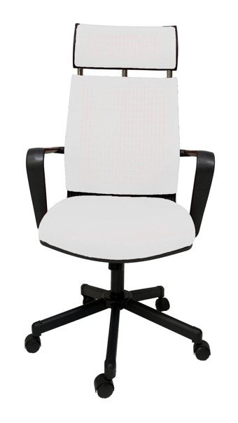 Gizmo Fk1401 Başlıklı Kolçaklı Dönerli Beyaz Çalışma Sandalyesi