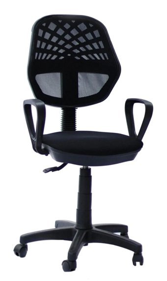 Porziyon Ergonomik Fileli Kolçaklı Dönerli Siyah Çalışma Sandalyesi