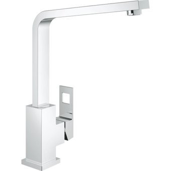 Grohe Eurocube-31255000 Çift Girişli Aç Kapa Eviye Bataryası Gümüş