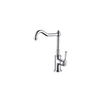 Bocchi Burlington 1004-0090 Kuğu Çift Girişli Çevirmeli Eviye Bataryası Gri