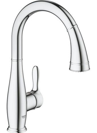 Grohe Parkfield-30215001 Kuğu Çift Girişli Aç Kapa Eviye Bataryası Gümüş