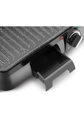 Homend 1318 Toastbuster 4 Dilim Granit Tek Yönlü 2000 W Izgaralı Gri Tost Makinesi