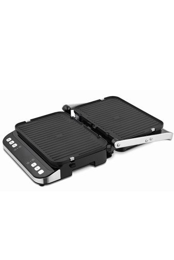 Fakir Grill Expert Elite 4 Dilim Alüminyum Çıkartılabilir Plaka Tek Yönlü 1800 W Izgaralı Gri Tost Makinesi