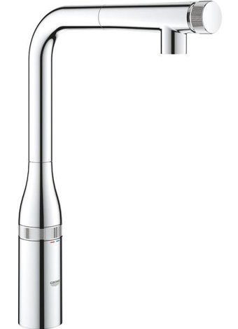 Grohe Essence-31615000 Arıtmalı Spiralli Çift Girişli Aç Kapa Eviye Bataryası Gümüş