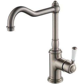 Bocchi Burlington 1004-0090 Kuğu Çift Girişli Çevirmeli Eviye Bataryası Gümüş