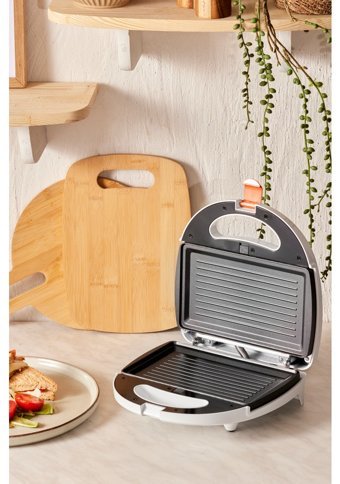 Homend Toastbuster 1309H 2 Dilim Döküm Çıkartılabilir Plaka Tek Yönlü 750 W Izgaralı Turuncu Tost Makinesi
