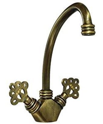Eca Osmanlı 102208003 Kuğu Çift Girişli Çevirmeli Eviye Bataryası Gold