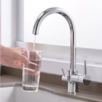 Venita Arıtmalı Kuğu Çift Girişli Aç Kapa Oval Eviye Bataryası Gümüş