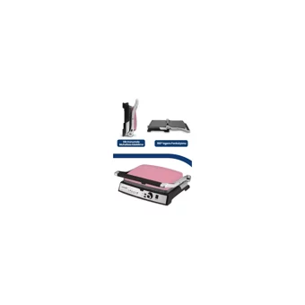 Goldmaster GM-7450 Tostmix 6 Dilim Granit Çıkartılabilir Plaka Tek Yönlü 2000 W Izgaralı Pembe Tost Makinesi