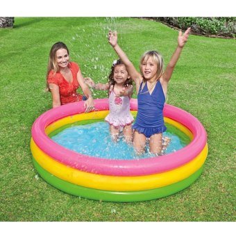 Intex 33x147 cm Yuvarlak Şişme Havuz Çok Renkli