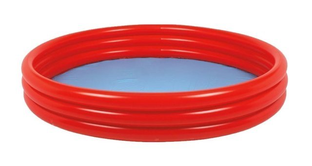 Gokidy 25x122 cm Yuvarlak Şişme Havuz Kırmızı