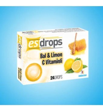 Esdrops Bal & Limon Ve C Vitamini Bal - Limon Yetişkin Vitamin 20 Pastil