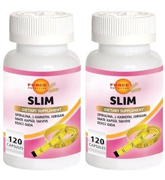 Force Nutrition Slim Dietary Supplement Bitki Ekstralar Yetişkin Vitamin 120 Kapsül