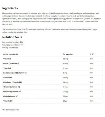 Ostrovit Vitamin B Complex Aromasız Yetişkin Vitamin 90 Tablet