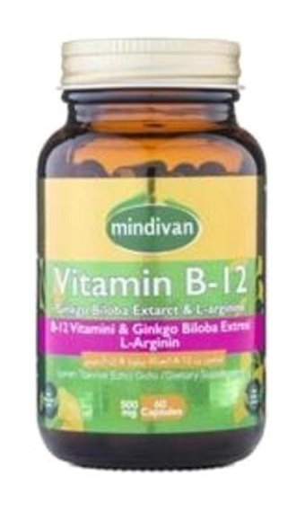 Mindivan Vitamin B12 Aromasız Yetişkin Vitamin 60 Kapsül