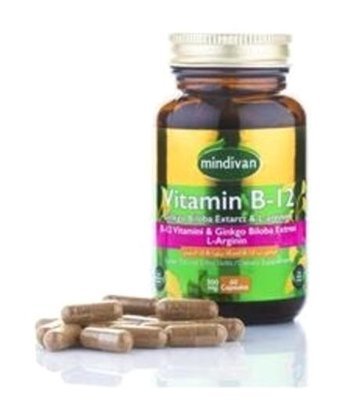Mindivan Vitamin B12 Aromasız Yetişkin Vitamin 60 Kapsül