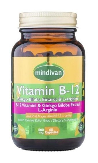 Mindivan Vitamin B12 Aromasız Yetişkin Vitamin 60 Adet