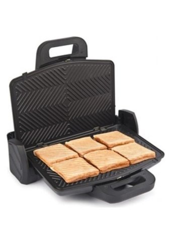 Arnica GH26123 6 Dilim Granit Çıkartılabilir Plaka Çift Taraflı 1750 W Izgaralı Siyah Tost Makinesi