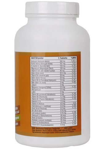 Ncs Multivitamin Multimineral + Vitamin D3-K2 Aromasız Yetişkin Vitamin 180 Tablet - 20 ml