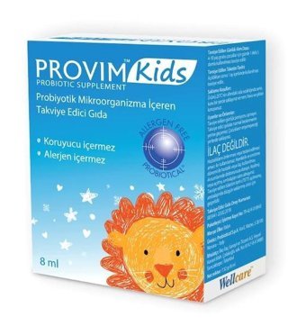 Wellcare Provim Kids Probiyotik Takviye Gıda Aromasız Yetişkin Vitamin 8 ml