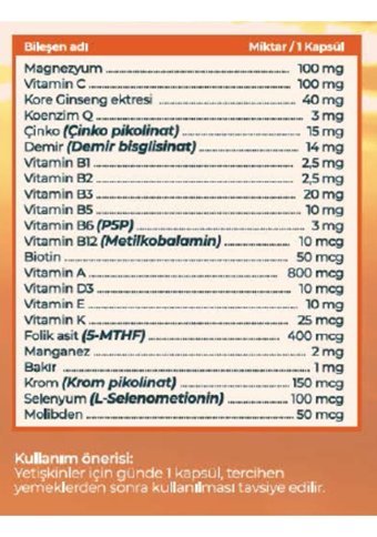 green Farma Multivitamin & Multimineral Aromasız Yetişkin Vitamin 30 Kapsül