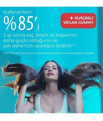 Sovital Hair Vitamins Biotin Ahududu Yetişkin Vitamin 60 gr