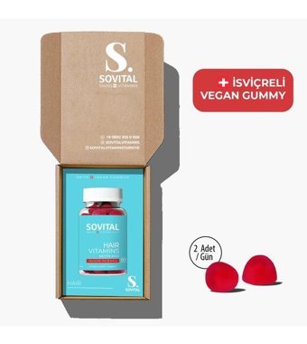 Sovital Hair Vitamins Biotin Ahududu Yetişkin Vitamin 60 gr
