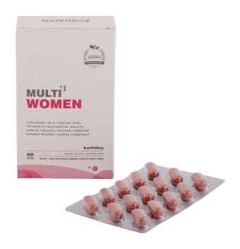 Natvitday Multi Women Aromasız Yetişkin Vitamin 60 Kapsül