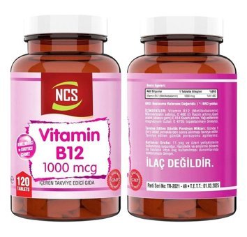 Ncs Vitamin B12 - Nevfix Vitamin D3 K2 Aromasız Yetişkin Vitamin 120 Tablet