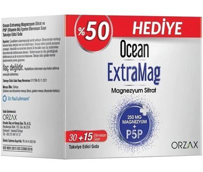 Ocean Extramag Aromasız Yetişkin Vitamin 30 Şase