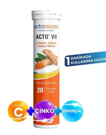 Actomins Acto Vit Set Bitki Ekstralar Yetişkin Vitamin 20 Tablet