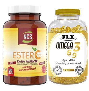 Ncs Ester C Vitamini Flx Omega Karamürverli Yetişkin Vitamin 60 Tablet