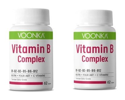 Voonka Vitamin B Complex Aromasız Yetişkin Vitamin 2x102 Tablet