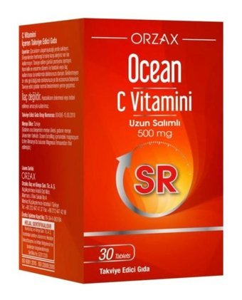 Ocean Vitamin C-Sr Aromasız Yetişkin Vitamin 30 Tablet
