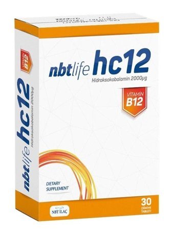 Nbt İlaç Hc12 Aromasız Yetişkin Vitamin 30 Kapsül