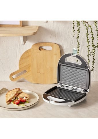 Homend Toastbuster 1309H 2 Dilim Döküm Çıkartılabilir Plaka Tek Yönlü 750 W Izgaralı Beyaz Tost Makinesi