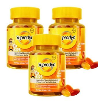 Supradyn Kids Portakal Limon Çilek Yetişkin Vitamin 3x60 Tablet