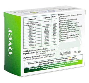 Dr. Over Black Cohosh Aromasız Yetişkin Vitamin 60 Kapsül