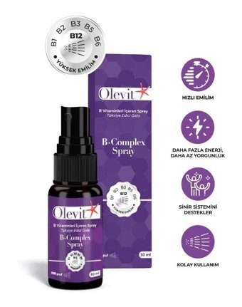 Olevit B 12 Vitamin Complex Aromasız Yetişkin Vitamin 30 ml