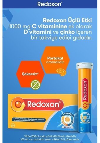 Redoxon Daily + Redoxon Portakallı Yetişkin Vitamin 30 Tablet