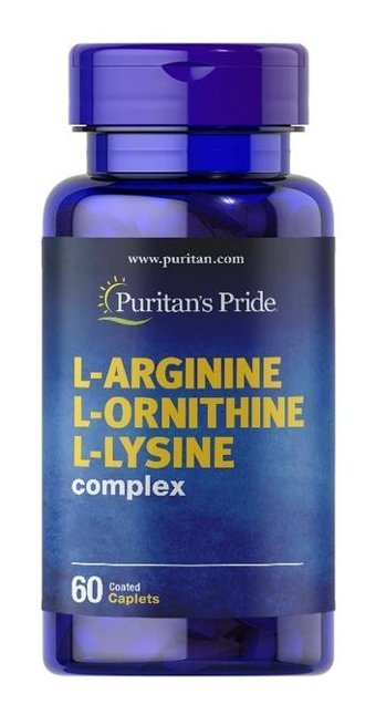 Puritan'S Pride L-Arginine L-Ornithine L-Lysine Complex Aromasız Yetişkin Vitamin 60 Tablet