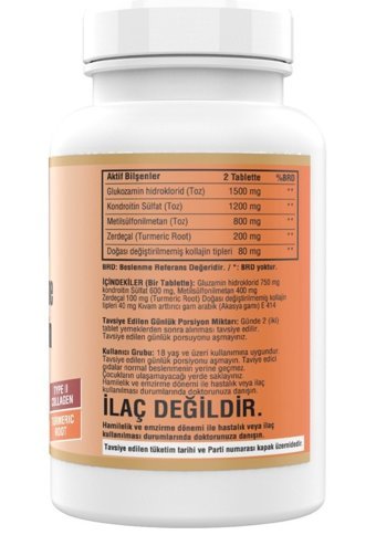 Ncs Glucosamine Chondroitin Msm - Vitamin D3 K2 Aromasız Yetişkin Vitamin 120 Tablet - 20 ml