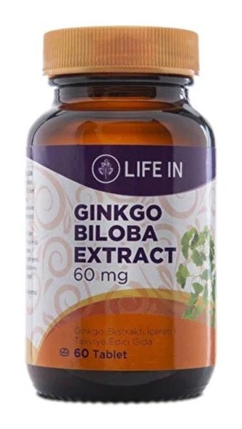 Life Ginkgo Biloba Ekstrakt Gingko Biloba Yetişkin Vitamin 60 Tablet