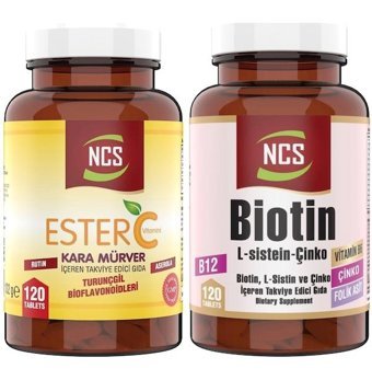 Ester C Vitamini Biotin Karamürverli Yetişkin Vitamin 120 Tablet