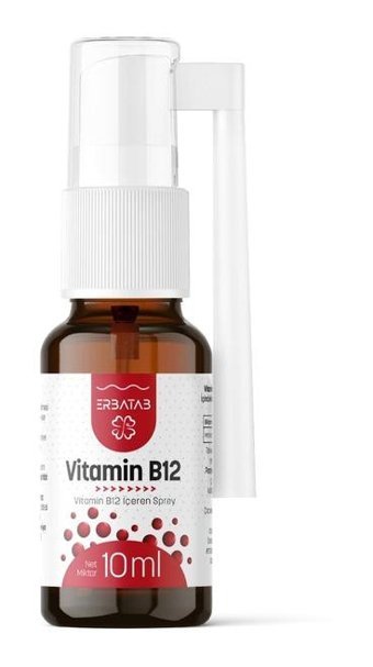 Erbatab Metilkobalamin B12 Aromasız Yetişkin Vitamin 10 ml