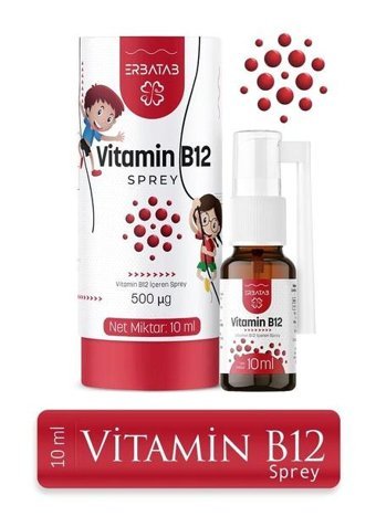 Erbatab Metilkobalamin B12 Aromasız Yetişkin Vitamin 10 ml