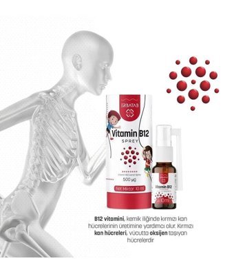 Erbatab Metilkobalamin B12 Aromasız Yetişkin Vitamin 10 ml