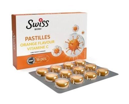 Swiss Pastil Portakallı Yetişkin Vitamin 5x16 Pastil