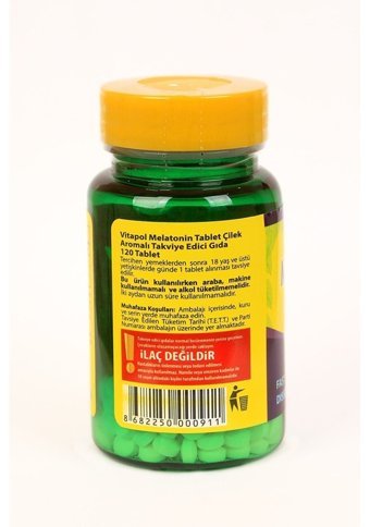 Vitapol Melatonin Fast Dissolve Çilekli Yetişkin Vitamin 2x120 Tablet