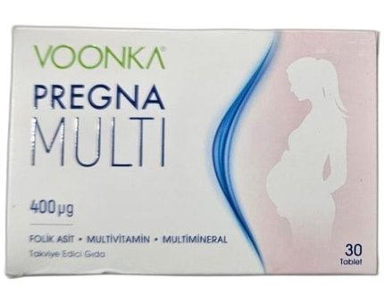Voonka Pregna Multi Aromasız Yetişkin Vitamin 30 Tablet